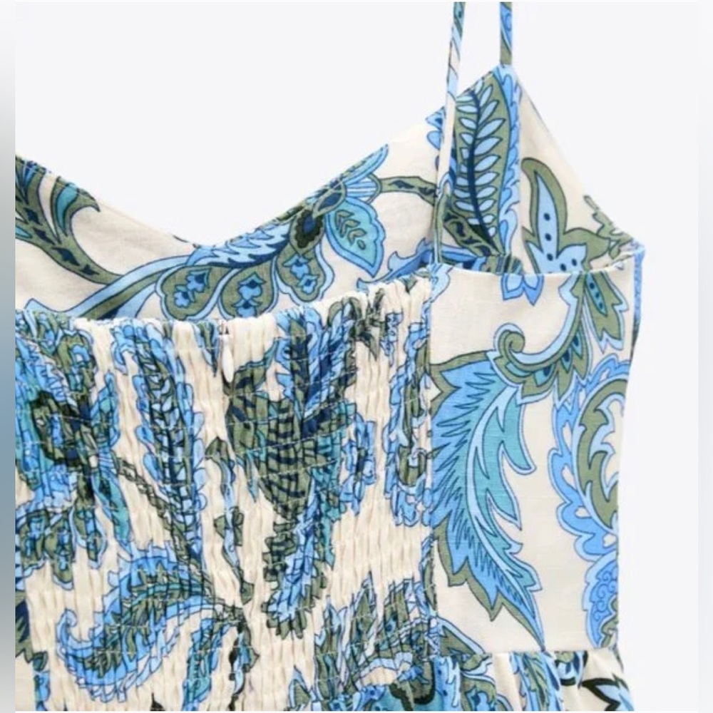 ZARA Paisley Printed Midi Dress - Picture 11 of 11